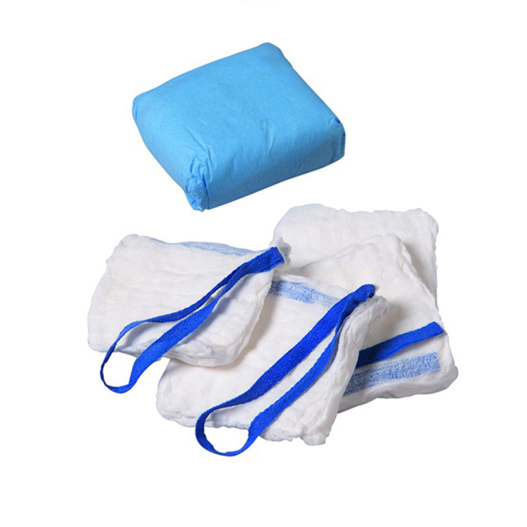 Customized surgical gauze lap sponge abdominal pack