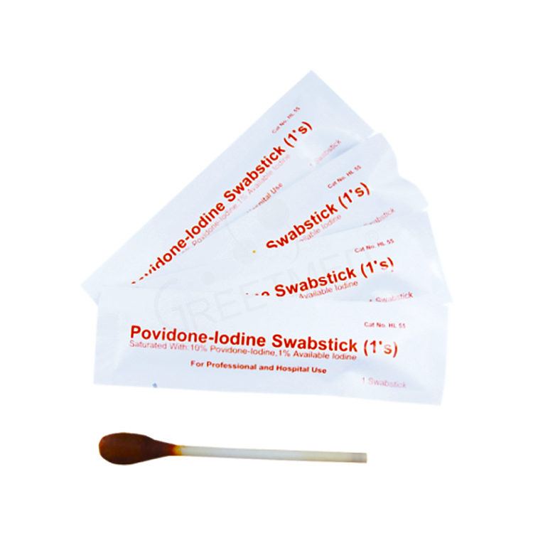 High quality medical povidone iodine swab stick,