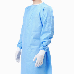 Hot selling uniform SMS PP PE disposable surgical gown scrub suit isolation gown for hospital