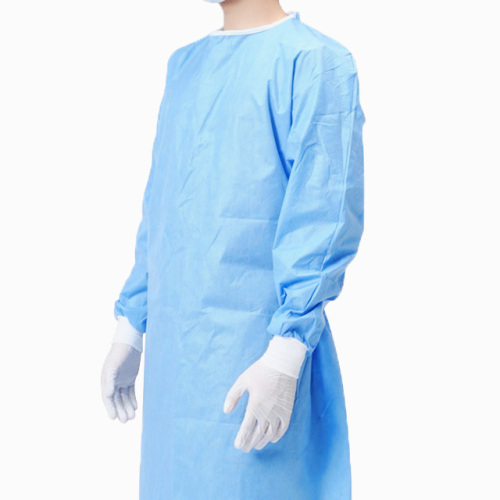 Hot selling uniform SMS PP PE disposable surgical gown scrub suit isolation gown for hospital