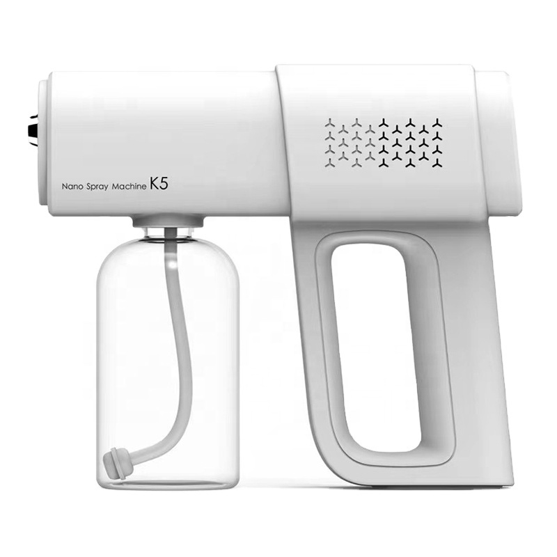 Blue Led Light Anion Nano Disinfent Sterilizer Smoke Fog Spray Guns Mini Rechargeable Wireless Disinfection Nano Spray Gun