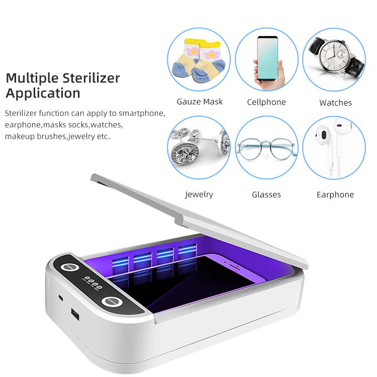Professional Multifunctional Portable Wireless Charger UV Sterilizer Box For Phone