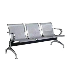Stainless steel hospital office 3 waiting room chairs for airport bank patient clinic