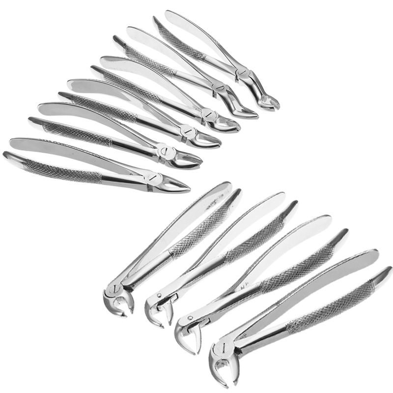 Dental Adult Forceps Set Oral Teeth Stainless Steel Extracting Pliers With Kit high Quality