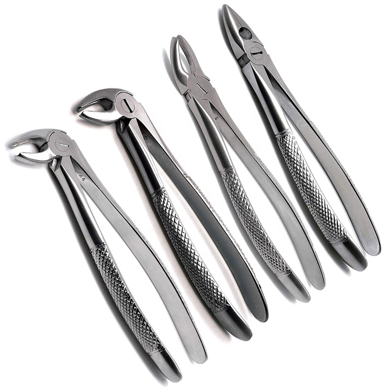 Dental Adult Forceps Set Oral Teeth Stainless Steel Extracting Pliers With Kit high Quality