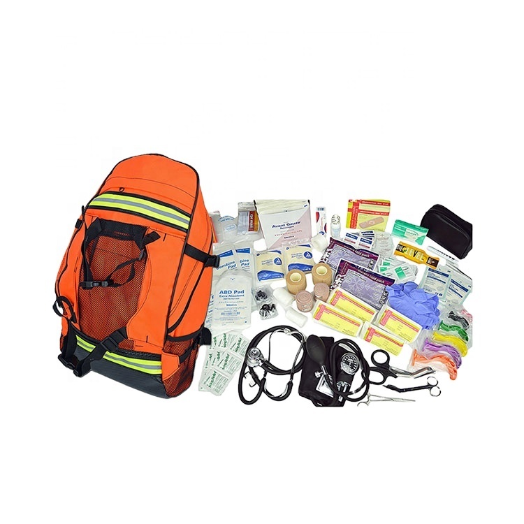 Outdoor large emergency survival wind damage flood fire nurse wound care back pack trinity rescue kit