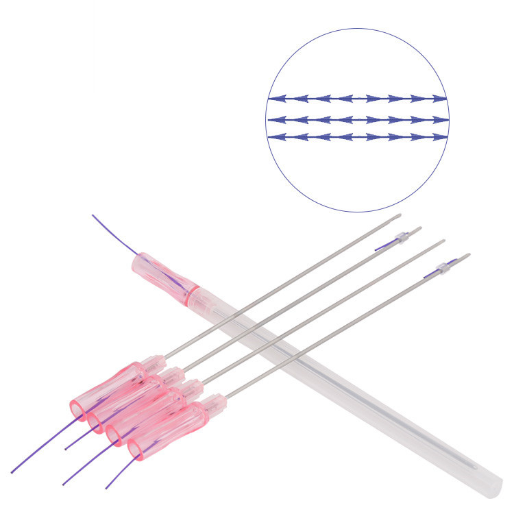 Disposable Suture 21G 100mm W Cannula PDO COG 3D Lift Thread