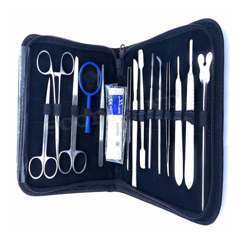 Stainless steel suture kit with /leather case Medical Student Dissecting Kit