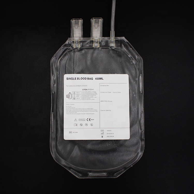 High quality plastic blood collection bag price
