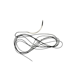 Non-absorbable sutures with needle| black silk surgical sutures 1/2 circle 3/8 or straight needle