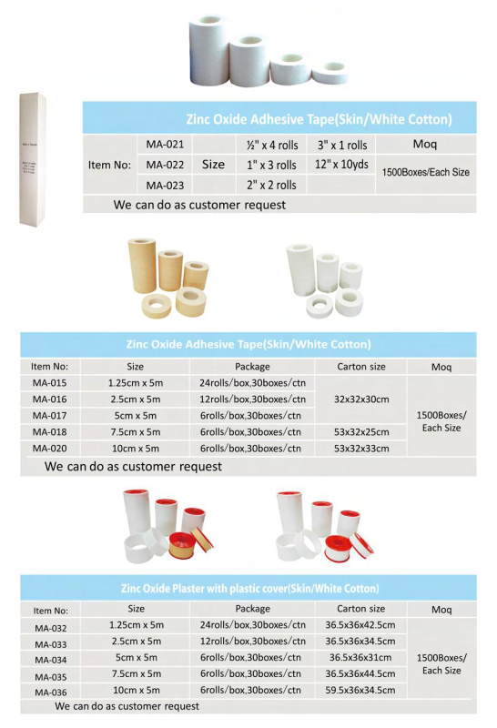 Zinc Oxide Adhesive Tape(Skin/White Cotton)