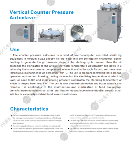Vertical Counter Pressure Autoclave