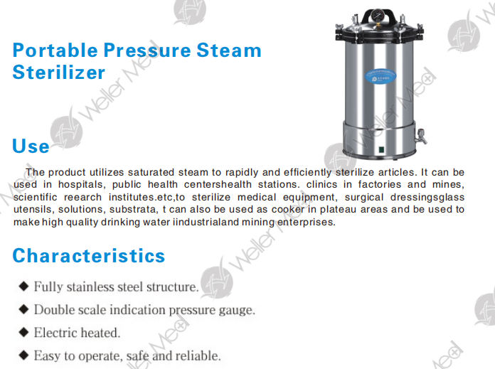 Portable Pressure Steam Sterilizer