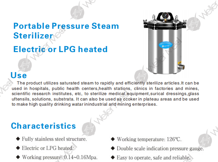 Portable Pressure Steam Sterilizer