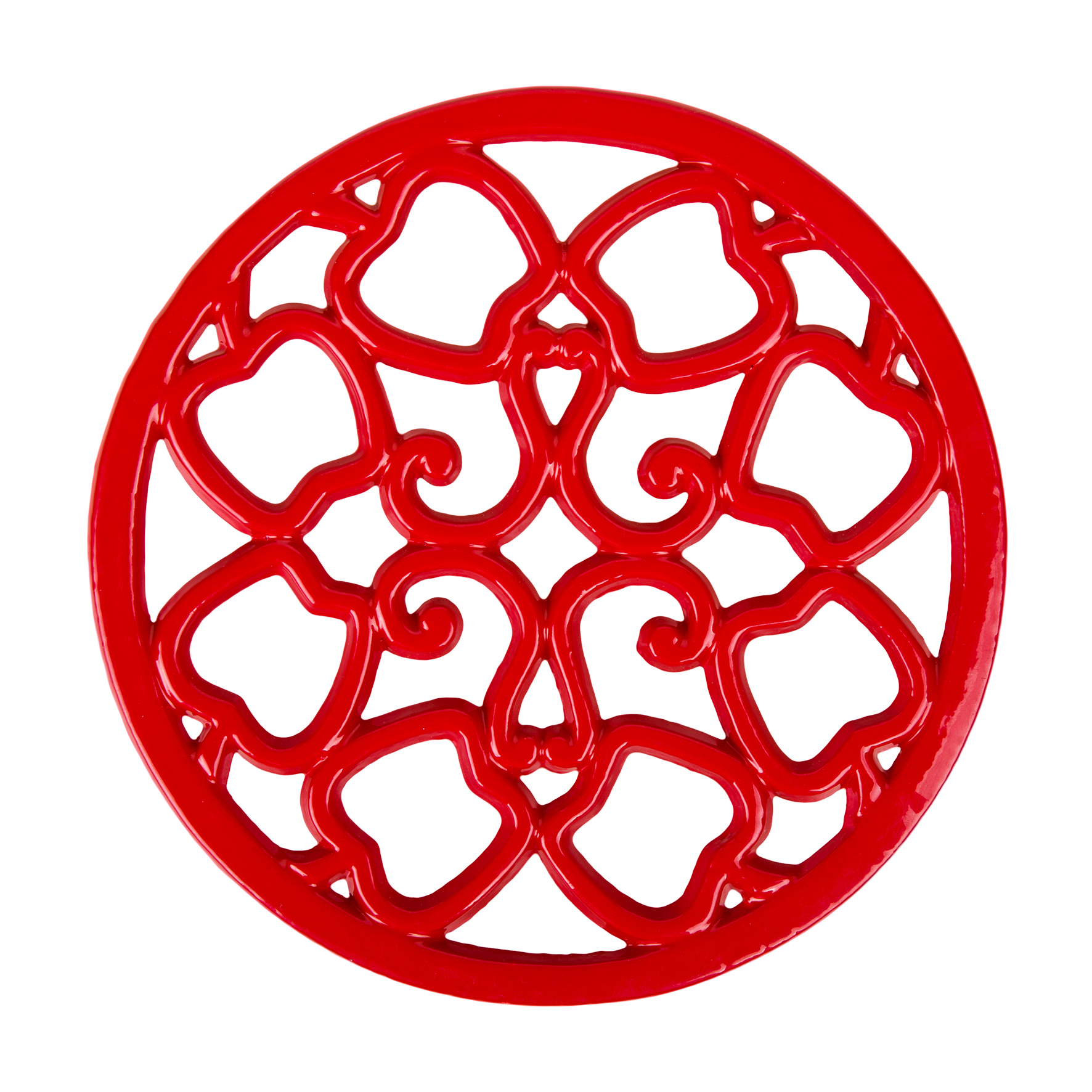 HAWOK Smooth Cast Iron Trivet - 7.48 Inch Round Heat Resistant Trivet With Rubber Feet - View #9