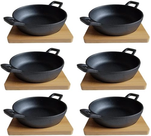 Faux Cast Iron Small Round Serving Skillet
