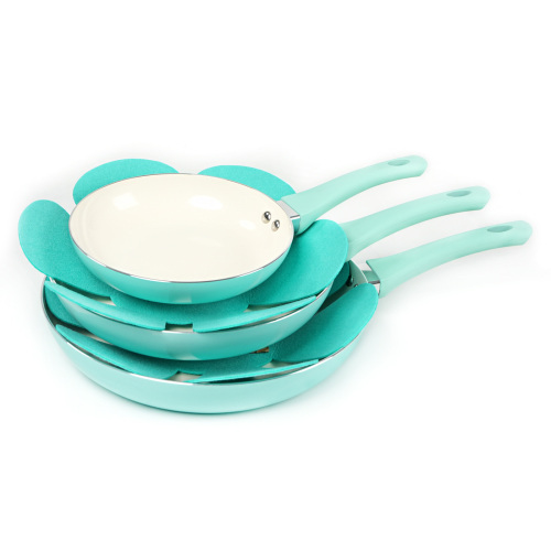 HAWOK Kitchen Nonstick Induction Frying Pan Set - 3 Piece pressed Aluminum Frying Pan Set with BAKELITE Handles, 8”, 10” &amp; 12”, PFAS-Free