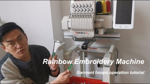 Rainbow embroidery machine: Garment hoops operation tutorial