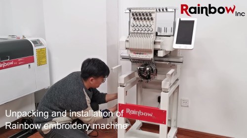 Rainbow embroidery machine: Machine unpacking and installation tutorial