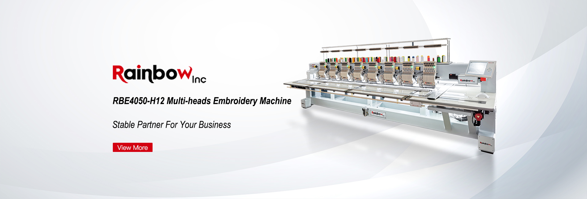 Rainbow multi-heads embroidery machine