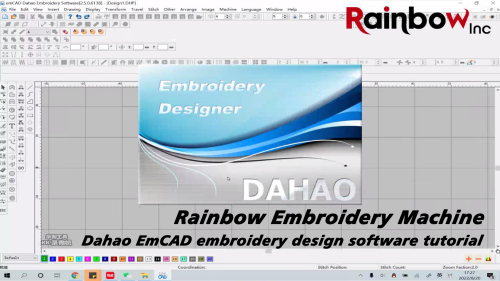 Rainbow Embroidery Machine: Dahao EmCAD embroidery digitizing software tutorial