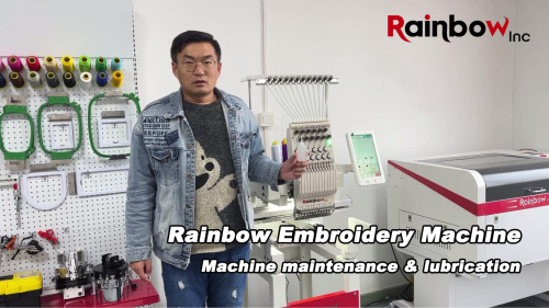 Rainbow embroidery machine maintenance: Add lubricating oil