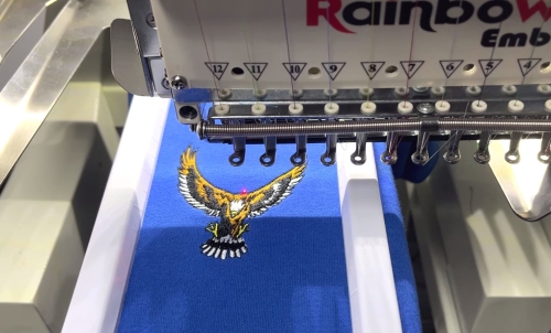 RainbowEmb™ Embroidery Machine, Sleeve embroidery with 8 in one magnetic hoop