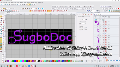 RainbowEmb™ Digitizing Tutorial: letters logo digitization