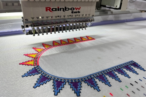 RainbowEmb™ Embroidery Machine, Model RBE1250-A12 Large Format Flat Embroidery
