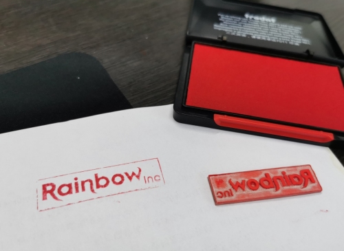 Rainbow CO2 laser machine, Rubber stamp laser engraving and cutting