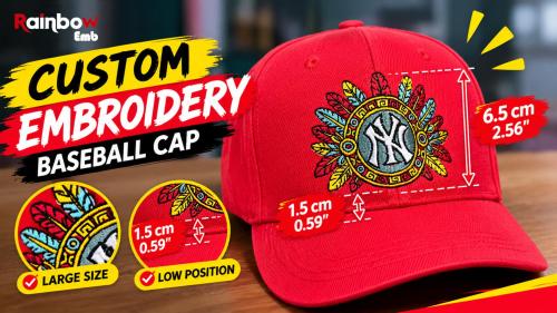 Low-Position Large-Sized Hat Embroidery | Rainbow Embroidery Machine Demo