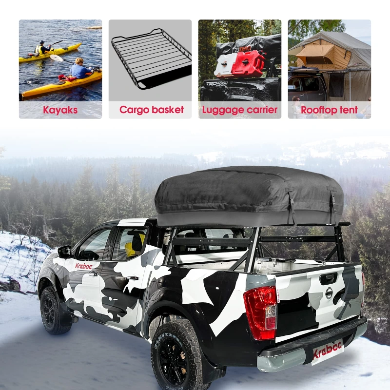 Kreboc Universal Adjustable Ladder Racks, Heavy Duty Metal Cargo Racks ...