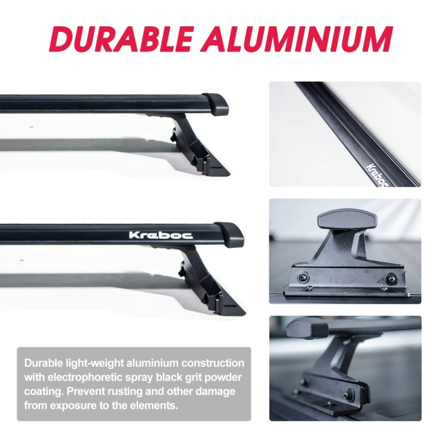 Kreboc Truck Bed Rack Cross Bars, Aluminum Length Adjustable Luggage ...