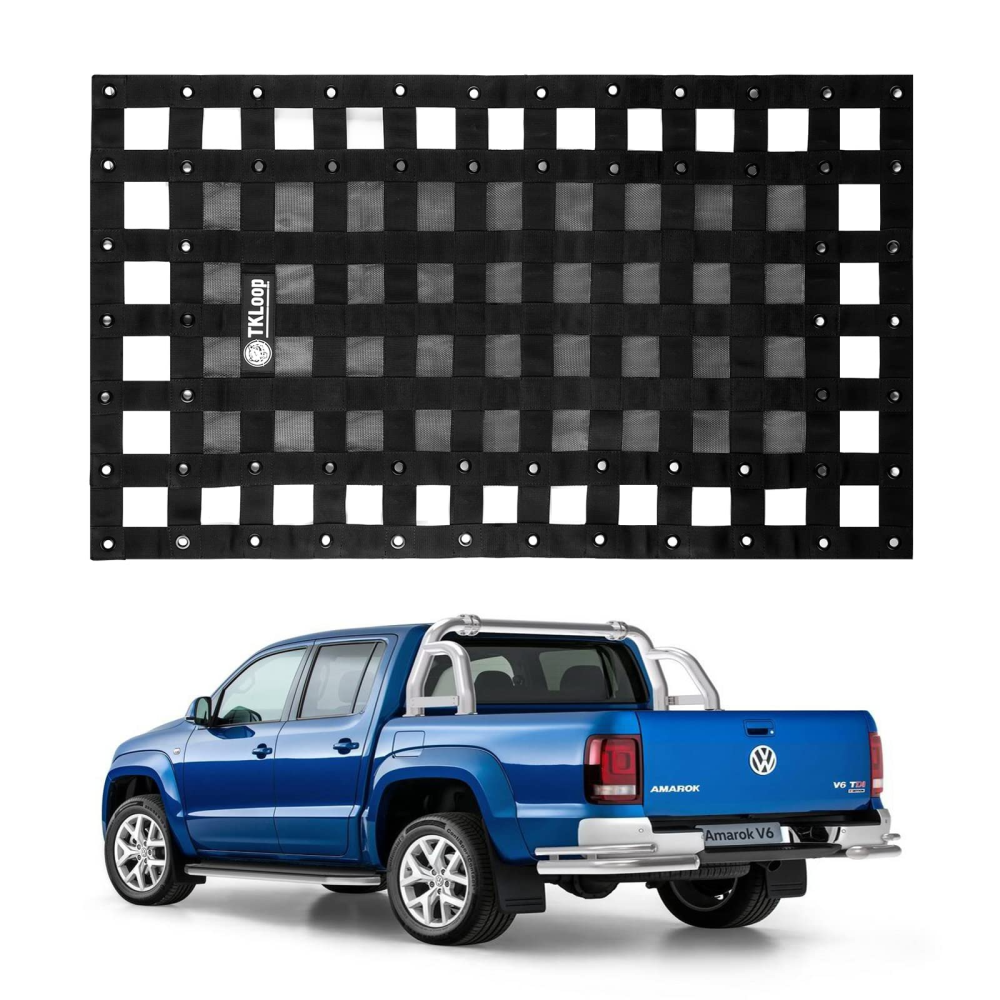 Tailgate Cargo Net,2.3' x 3.9'Heavy Duty Cargo Net for Pickup Truck Bed,SUV, Cargo Nets with Cam Buckles & Elastic Ropes