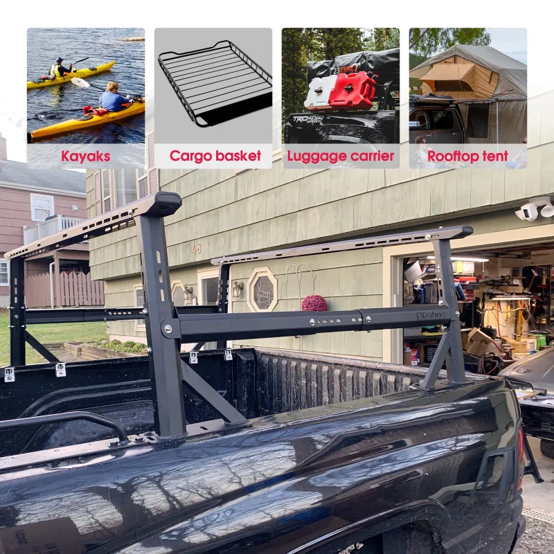 Kreboc's extendable heavy-duty truck bed rack has a load capacity of ...
