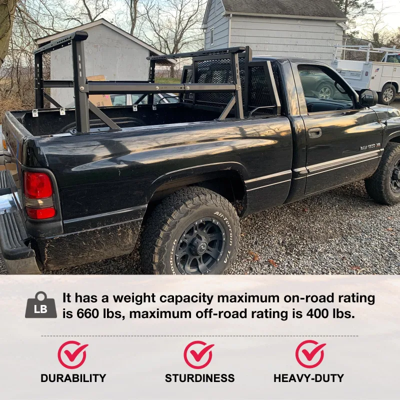 Kreboc's extendable heavy-duty truck bed rack has a load capacity of ...