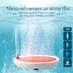 Fine air bubbles diffuser aquarium air stone disc with shell and sucker for hydroponics aquarium tank pump