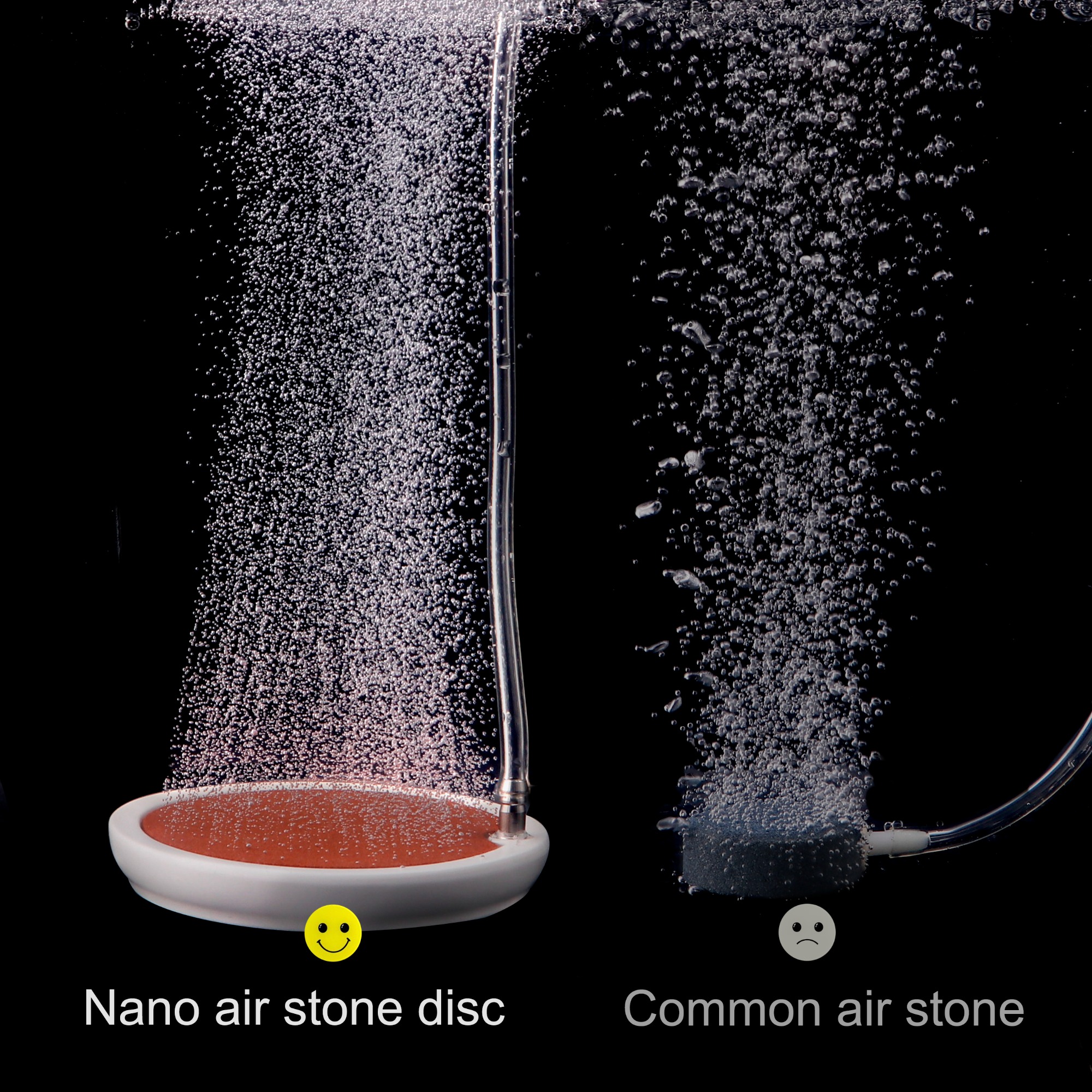 Fine air bubbles diffuser aquarium air stone disc with shell and sucker for hydroponics aquarium tank pump