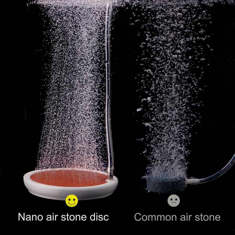 Fine air bubbles diffuser aquarium air stone disc with shell and sucker for hydroponics aquarium tank pump