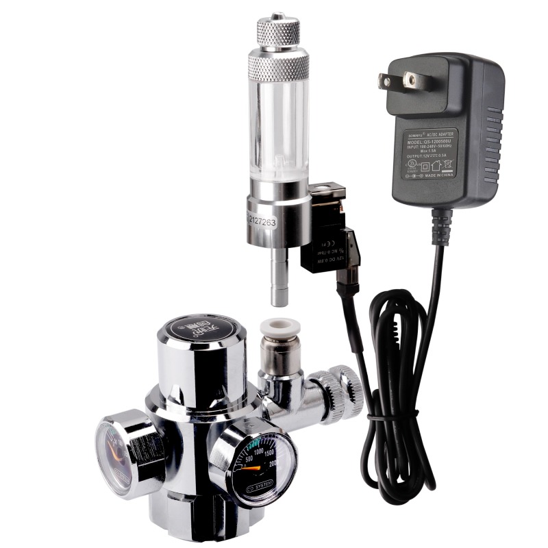 UUIDEAR regolatore di co2 per acquario a doppio calibro in alto assiale