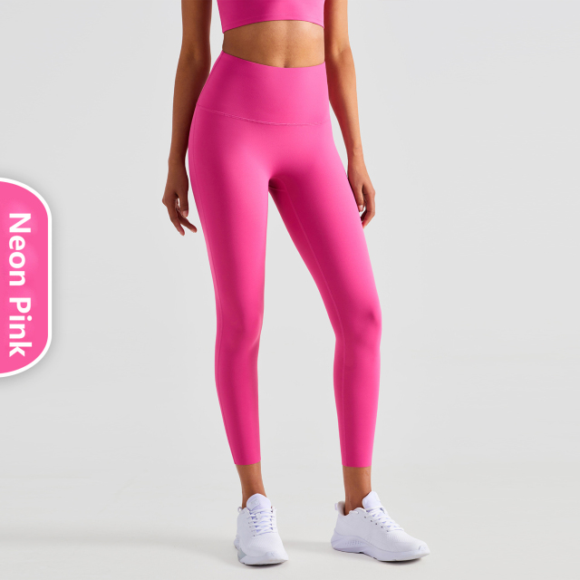 Comfy Lycra Gym Leggings- Pink