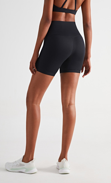 Lycra Mid Thigh Gym Shorts - Light Gray