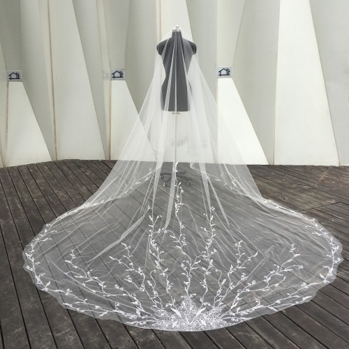 Professional Standard Factory Wholesale Luxury Bridal Cathedral White Wedding Veil