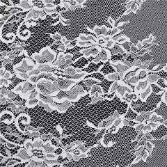 Delicate Floral Embroidery French Lace Fabric Materials For Dress