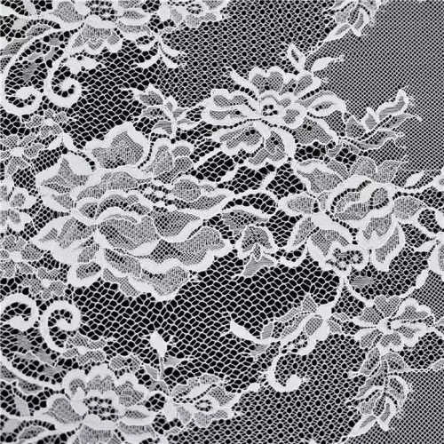 Delicate Floral Embroidery French Lace Fabric Materials For Dress
