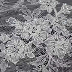 Customized wholesale high quality bridal bead luxury embroidered and beaded french lace for wedding