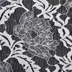 Elegant Style Design Luxury Beaded Sequin French Lace Fabric For Dress