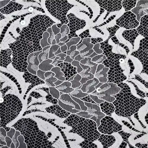 Elegant Style Design Luxury Beaded Sequin French Lace Fabric For Dress
