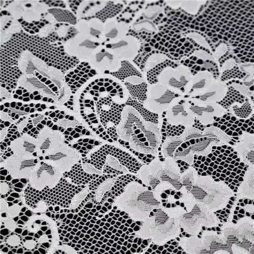 High End Vitas Romantic Style Embroidered Flower Design Ivory White French Lace For Bridal