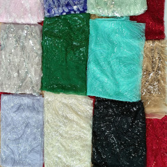 African color embroidered lace fabric nigerian beaded sequins wine red black green blue purple pink embroidery lace fabric